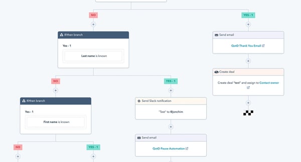 Screenshot of HubSpot's Workflow Tool