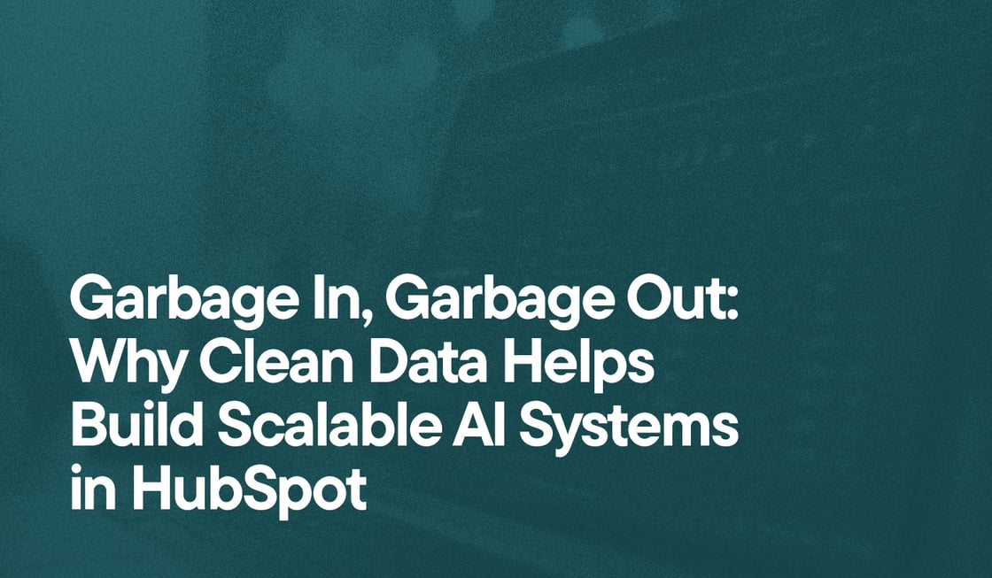 Faded image of laptop with data - and text - Garbage In, Garbage Out - Why Clean Data Helps Build Scalable AI Systems in HubSpot