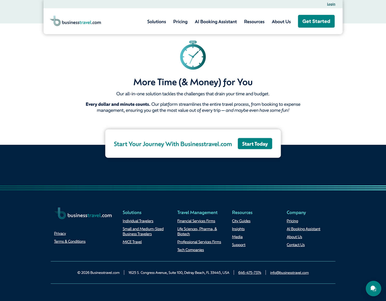 businesstravel.com solutions footer