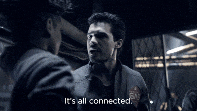 A man saying 'It's all connected'