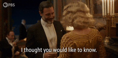 A man saying to a woman, 'I thought you would like to know.'