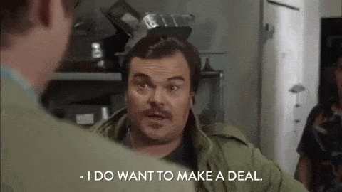 Jack Black on Workaholics saying 'I do want to make a deal'