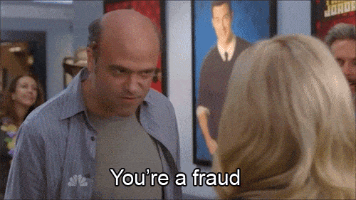 Pete from 30 Rock saying 'You're A Fraud'