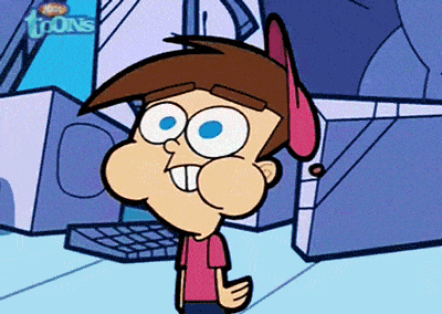 Timmy Turner from The Fairly Oddparents swallowing and saying, 'Uh, internet?'