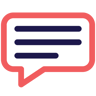 A text bubble icon