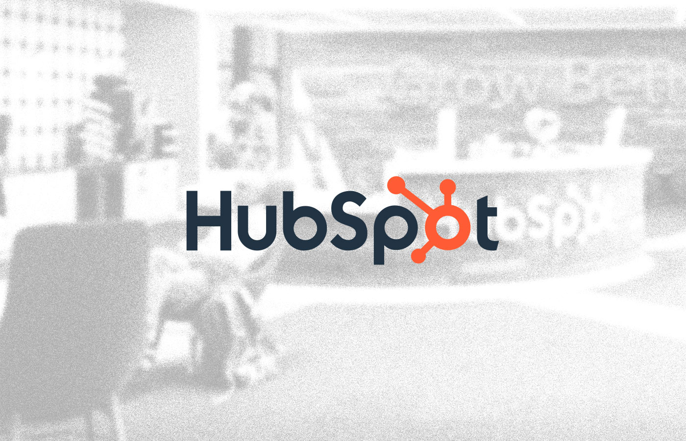 hubSpot logo on grainy background