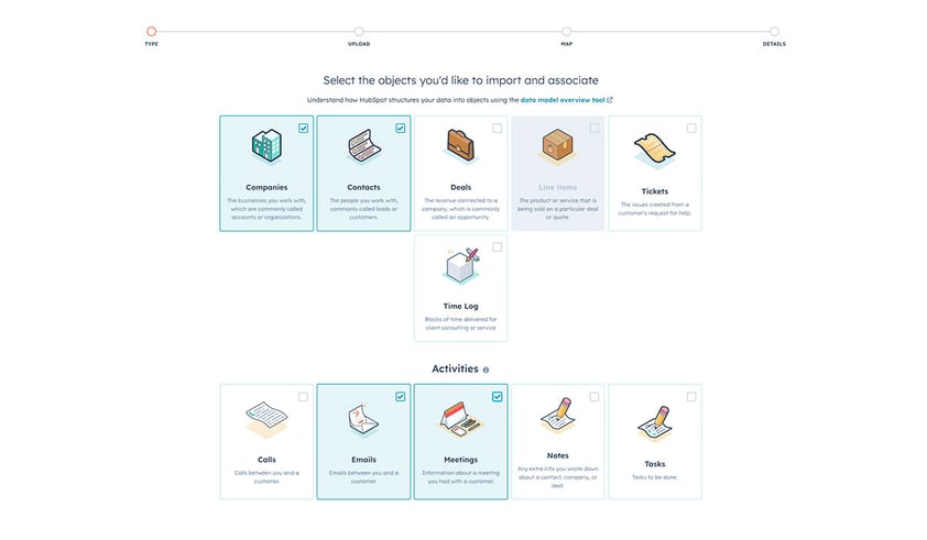 Screenshot of HubSpot's Salesforce migration tool