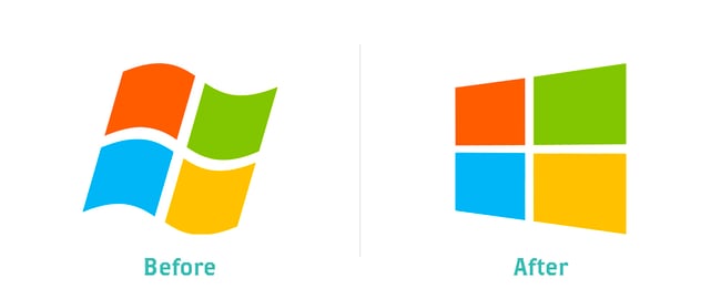 Windows Logo: Before and After