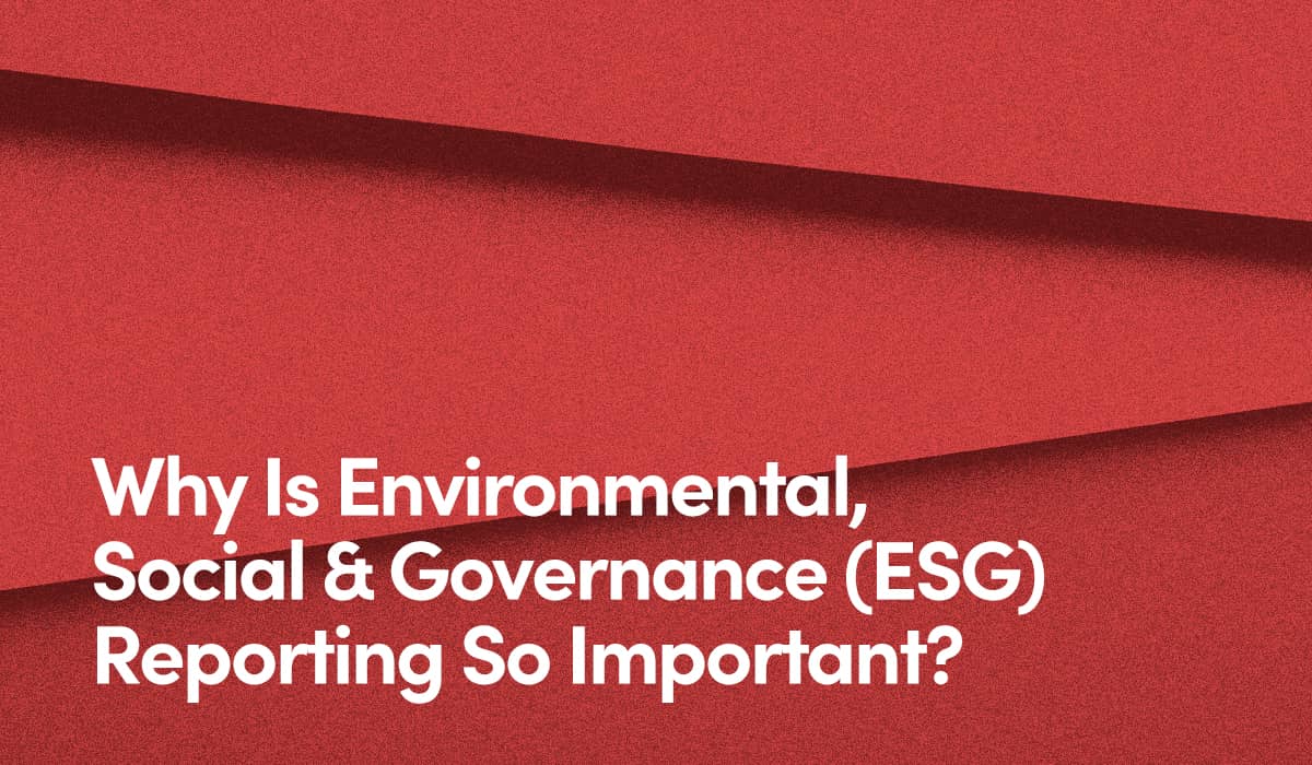 Abstract shadows with text - Why is Environmental, Social & Governance (ESG) Reporting so important?