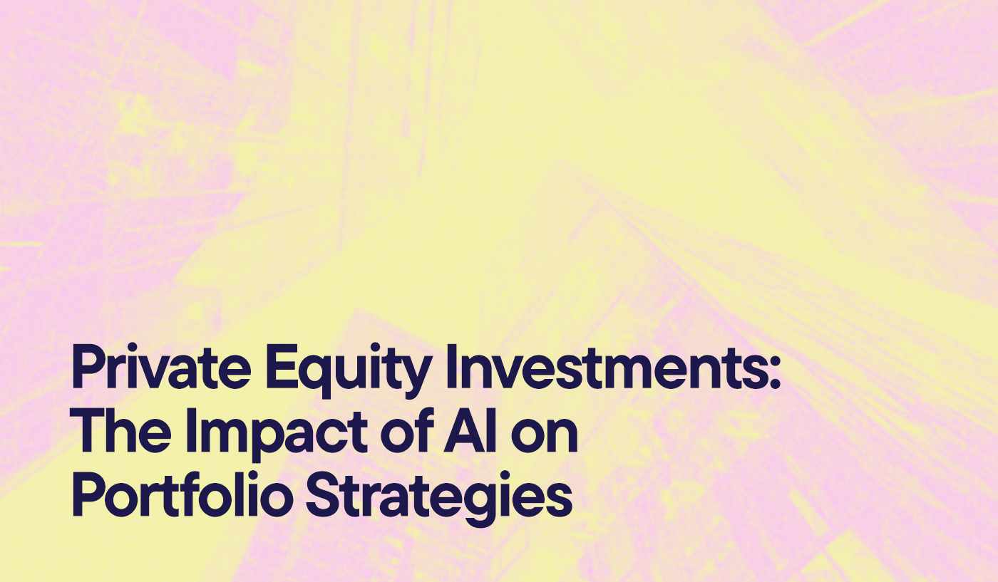Faded image of city skyscrapers and text - Private Equity Investments: The Impact of AI on Portfolio Strategies