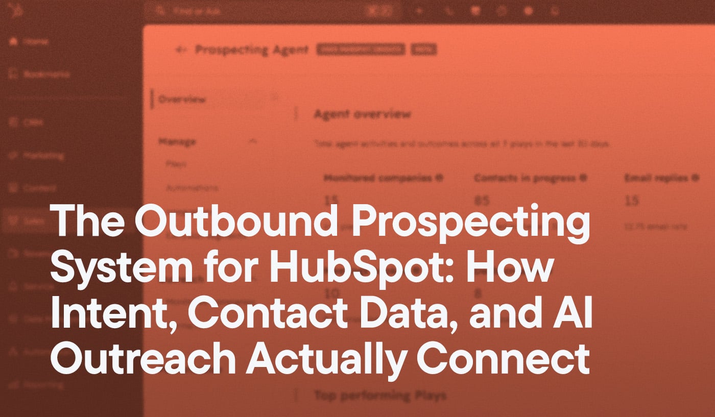 The Outbound Prospecting System for HubSpot: How Intent, Contact Data, and AI Outreach Actually Connect