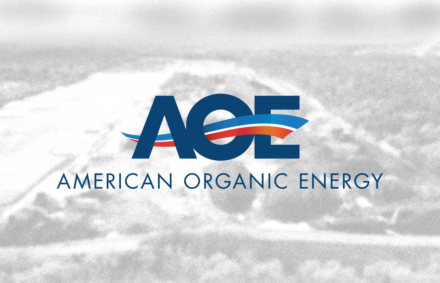 American Organic Energy logo on grainy light background