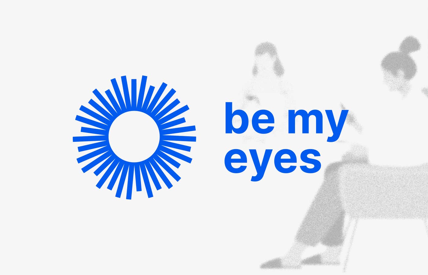 Be My Eyes logo on grainy background