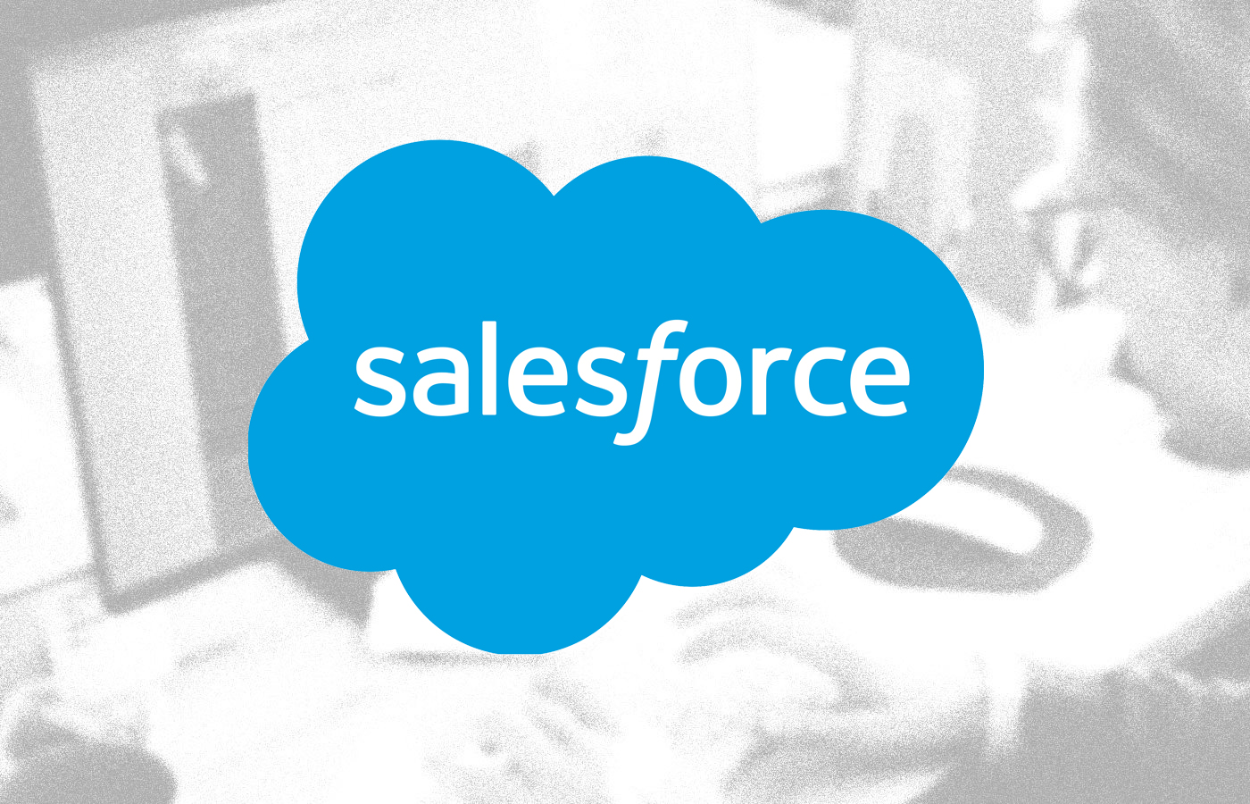 Salesforce logo on grainy background